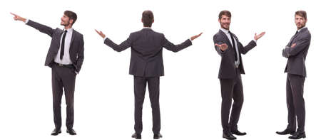 collage of photos of a modern young businessmanの写真素材