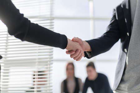Business partnership meeting concept. Image businessmans handshake. Successful businessmen...