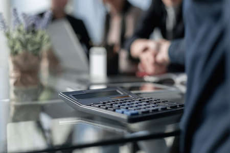 Male handshake closeup after effective negotiations showing mutuの写真素材