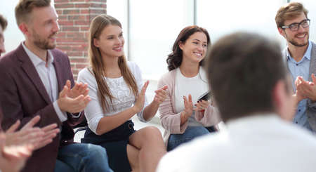 young woman leader asks questions during the workshop