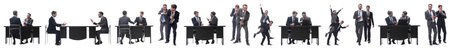 in full growth. two business people discussing something