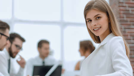 young employee sitting at his Desk in the office