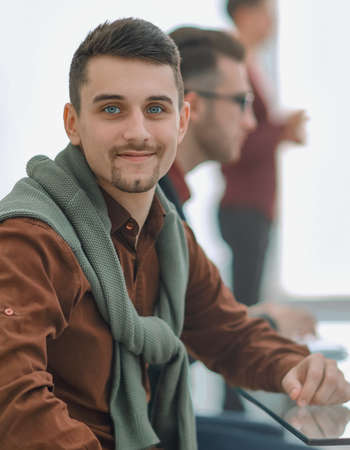 portrait of the team leader in the office.の写真素材