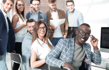 professional business team in the workplace