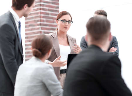 business team discussing new ideas.の写真素材