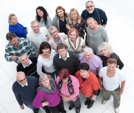 group of diverse mature people, looking at you