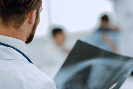 closeup. doctor with x-ray.の写真素材