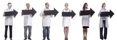 group of successful business people with black arrowの写真素材