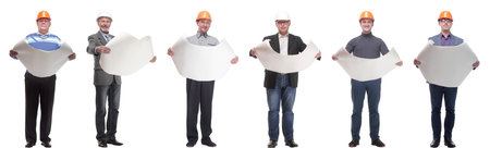 business man with a megaphone. isolated on a white background.
