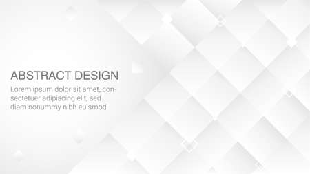 Minimal white background design , geometric shape with grayscale color composition.のイラスト素材