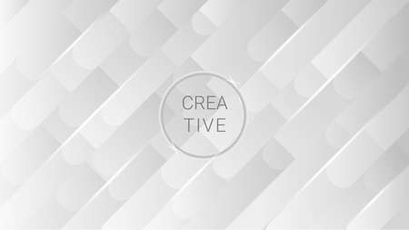 Creative white abstract background, trendy wallpaper design with dynamic shape composition.のイラスト素材