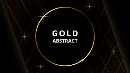 Elegant abstract minimal background, with gold color composition. Design for presentation, wallpaper, banner etc.のイラスト素材