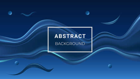 Abstract creative background design, with fluid shape and blue color composition. Can used for banner, presentation, wallpaper etc.のイラスト素材