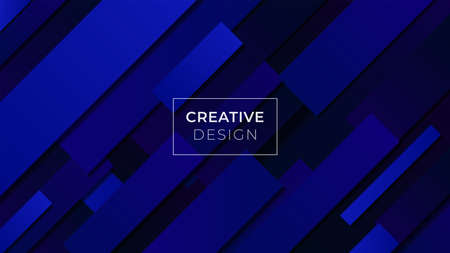 Blue abstract creative background, with geometric shape and blue color composition. Design for banner, wallpaper, presentation etc.のイラスト素材
