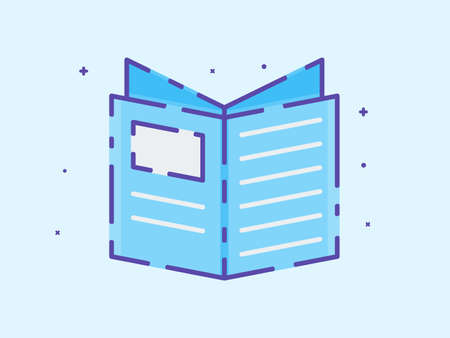 Magazine or newspaper flat vector, communication illustration design. Design for banner,  presentation, infographic etc.のイラスト素材