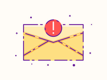 Spam message flat design, communication illustration concept. Can use for   presentation, infographic, banner etc.のイラスト素材