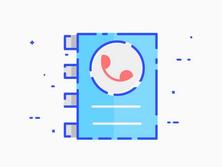 Contact list flat vector, business illustration design. Design , presentation, infographic, banner etc.のイラスト素材