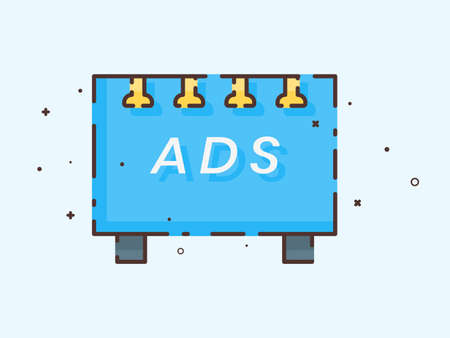Advertising flat vector, business marketing illustration concept. Design for banner,  presentation, infographic etc.のイラスト素材