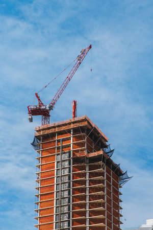 Building with Cranes, Midtown Manhattan, New York City, United Statesのeditorial素材