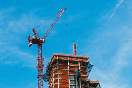 Building with Cranes, Midtown Manhattan, New York City, United Statesのeditorial素材