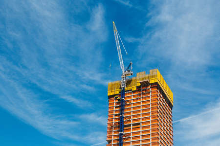 Building with Cranes, Midtown Manhattan, New York City, United Statesのeditorial素材