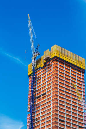 Building with Cranes, Midtown Manhattan, New York City, United Statesのeditorial素材