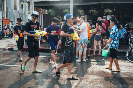 People and Tourists Join Songkran Water Festival In the middle of Chiang Mai | APR 13, 2013 | EDI...