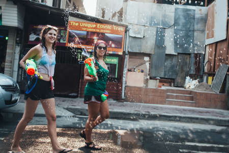 People and Tourists Join Songkran Water Festival In the middle of Chiang Mai | APR 13, 2013 | EDI CHENのeditorial素材