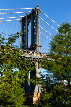New York City / USA - JUN 25 2018: Brooklyn Bridge Park at sunriseのeditorial素材