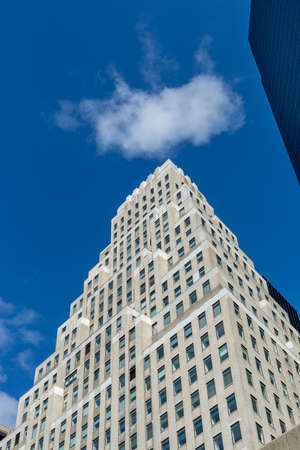New York City / USA - JUN 25 2018: Skyscraper in the Financial District of Lower Manhattan in New York Cityのeditorial素材