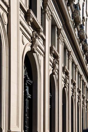New York, City / USA - JUL 10 2018: Old Buildings of  Brooklyn Heights Neighborhood in New York Cityのeditorial素材