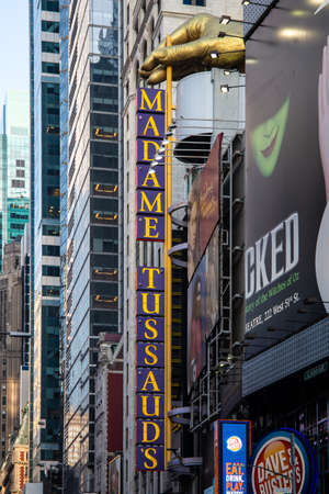 New York City / USA - JUL 13 2018: Times Square street view at rush hour in midtown Manhattanのeditorial素材
