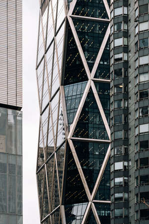 New York City - USA - Mar 18 2019: The Hearst Tower is a building with the addresses of 300 West...
