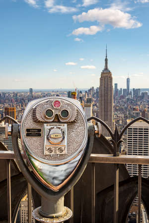 New York City - USA - May 24 2019: Midtown of New York cityscape view from rooftop Rockefeller Centerのeditorial素材