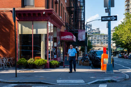 Brooklyn NY - USA - Jun 28 2019: Old Buildings of  Brooklyn Heights Neighborhood in New York Cityのeditorial素材