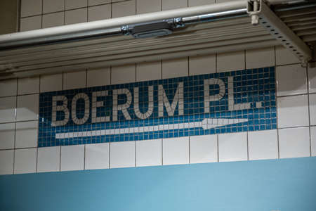 Brooklyn NY - USA - Jul 9 2019: Exhibition of New York Transit Museum located in downtown Brooklynのeditorial素材