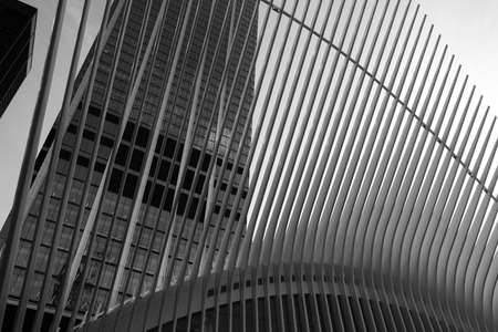 Brooklyn NY - USA - Jul 9 2019: World Trade Center Transportation Hub Oculus in Lower Manhattanのeditorial素材