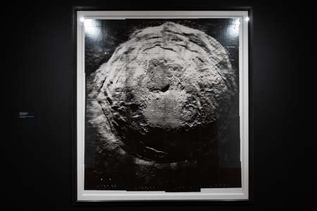 New York NY - USA - Jul 30 2019: Exhibition of Apollo's Muse The Moon In The Age of Photography Metropolitan Museum of Art. The Met is a NYC landmark which and is the largest art museum in the United States.のeditorial素材