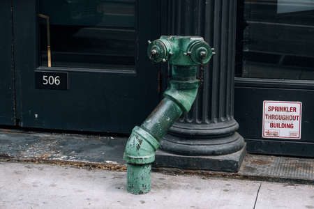 New York City - USA - Dec 6 2019: New York style standpipe on the street of SOHO New York Cityのeditorial素材
