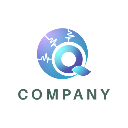 search logo in the form of the letter Q, the shape of the signal around it.のイラスト素材