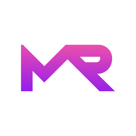 the combined logo template letters M and R.のイラスト素材