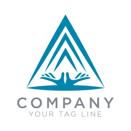 Triangular logo template symbol of spirit.のイラスト素材