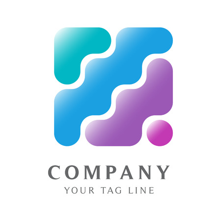 Square diamond template with abstract shapes.のイラスト素材