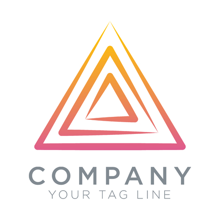 Triangular logo template symbol of spirit.のイラスト素材