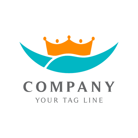 The horn logo template with the crown.のイラスト素材