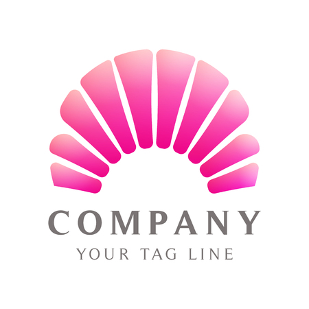 Abstract circular logo template suitable for businesses in the field of beauty, spa, health and others.のイラスト素材