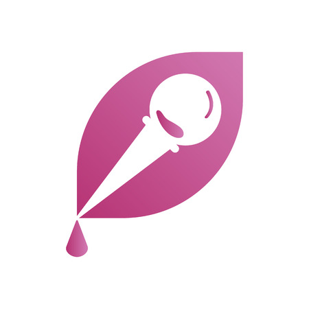 logo template liquid tool with leaf shape.のイラスト素材