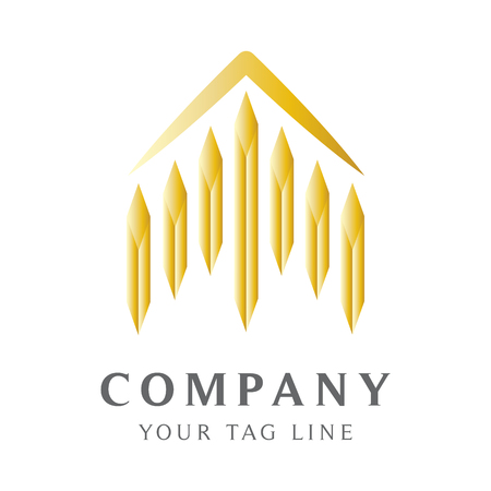 Luxury logo template for real estate and mortgage businesses.のイラスト素材