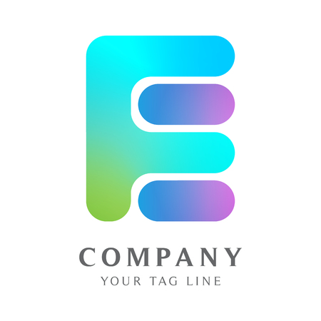 Template logo letter F with abstract form.のイラスト素材