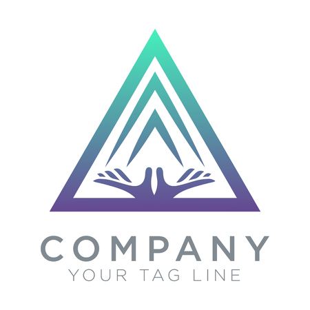 Triangular logo template symbol of spirit.のイラスト素材
